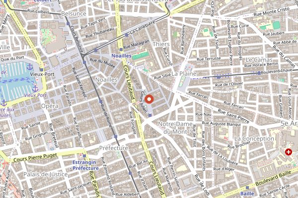 Map showing La Brasserie Communale in Marseille