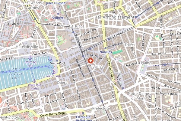 Map showing Chez Sauveur in Marseille