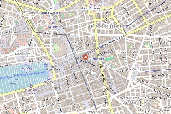 Map showing Le Capucin in Marseille