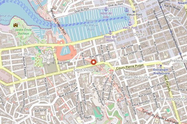 Map showing Ben Mouture in Marseille