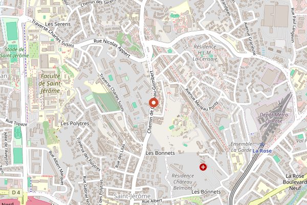 Map showing Les Ateliers de Valentine in Marseille