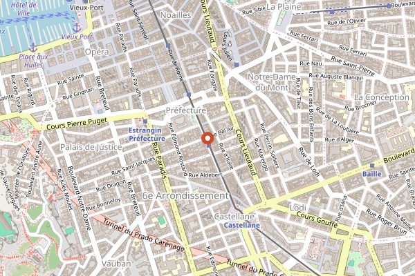 Map showing Chef Clement cooking classes in Marseille