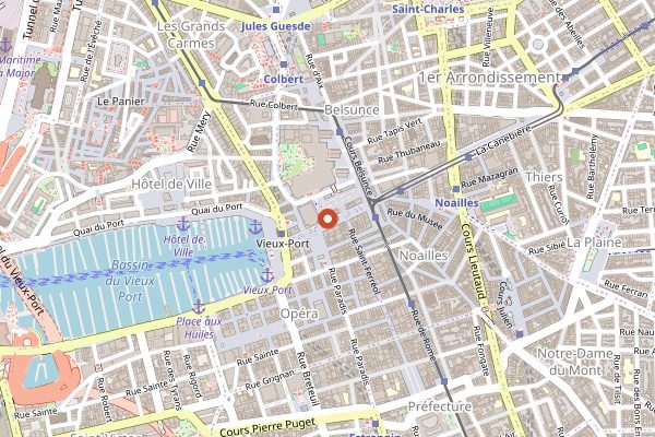 Map showing Provence Gourmet in Marseille