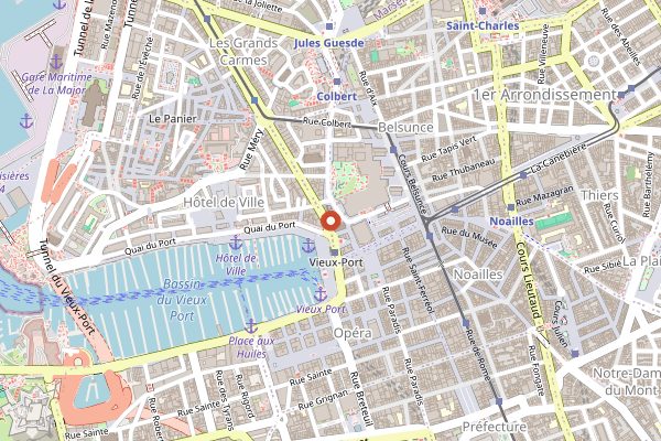 Map showing La Kahena in Marseille