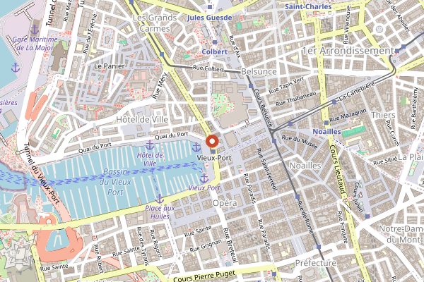 Map showing Foire aux Santons de Marseille in Marseille
