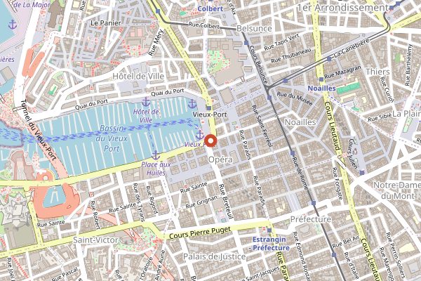 Map showing Marche de Noel du Vieux-Port in Marseille