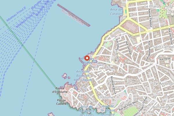 Map showing Auffo in Marseille