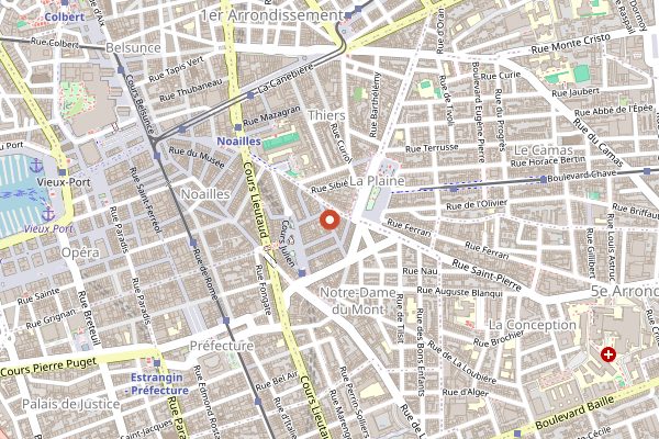 Map showing L'Arome in Marseille