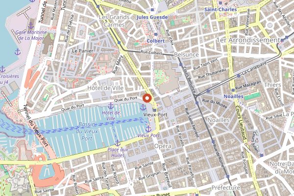 Map showing Une Table au Sud in Marseille