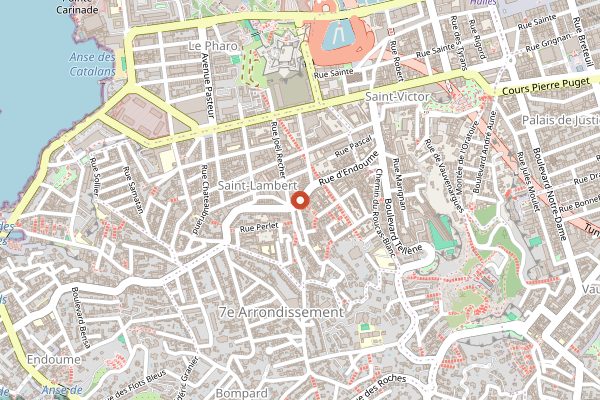 Map showing La Tisserie in Marseille