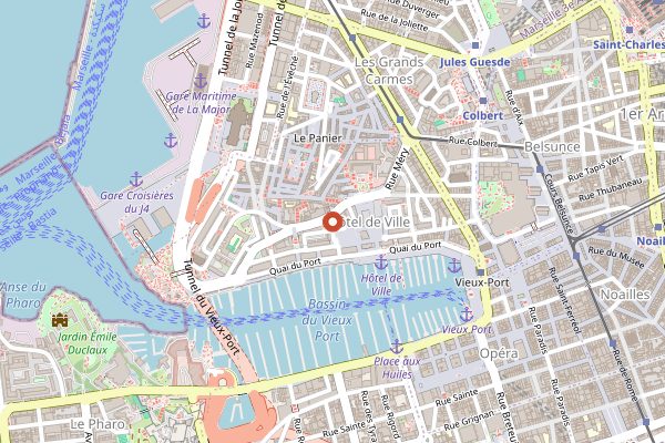 Map showing Vanille Noire in Marseille