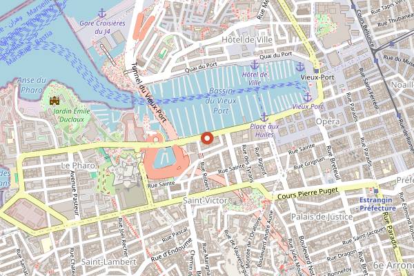 Map showing Bar de la Marine in Marseille