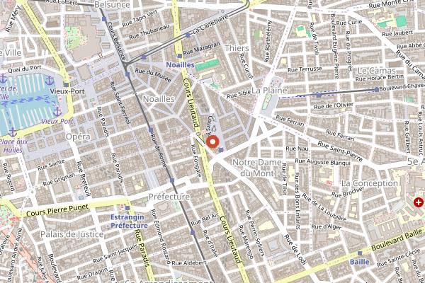 Map showing Le Pulse in Marseille