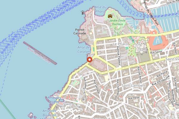 Map showing Rooftop Les Bords de Mer in Marseille
