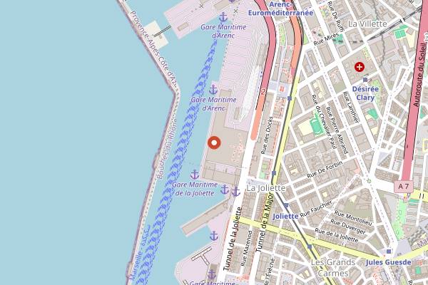 Map showing R2 Le Rooftop des Terrasses in Marseille