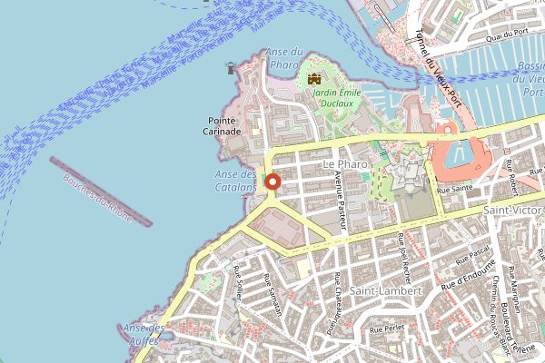 Map showing Chez Michel in Marseille
