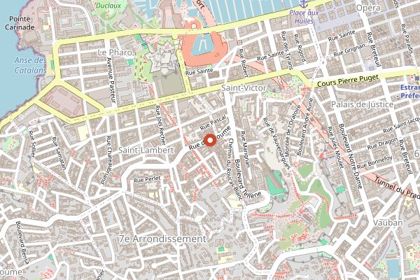 Map showing L'Ecaillerie in Marseille