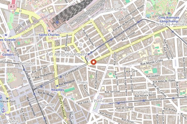 Map showing La Boite a Sardine in Marseille