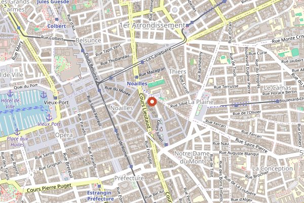 Map showing La Cantinetta in Marseille