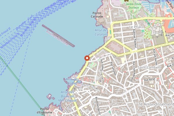 Map showing Peron in Marseille