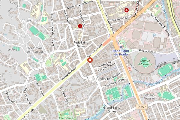 Map showing Pierrot Coquillages in Marseille