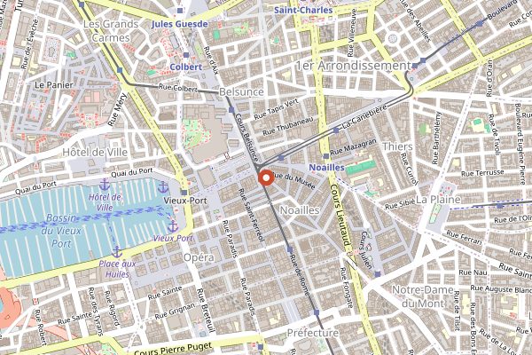 Map showing Toinou in Marseille
