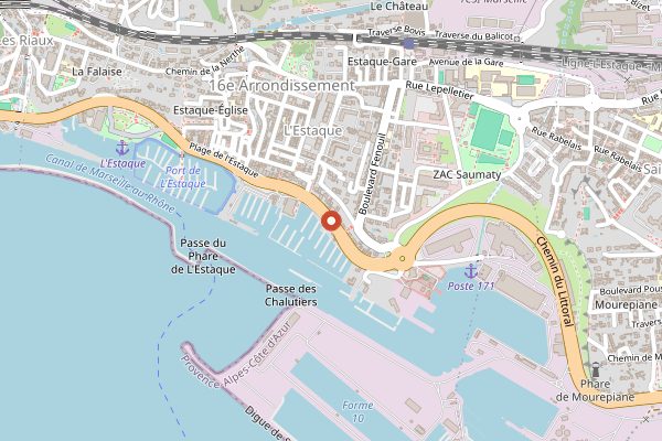 Map showing Chez Magali in Marseille