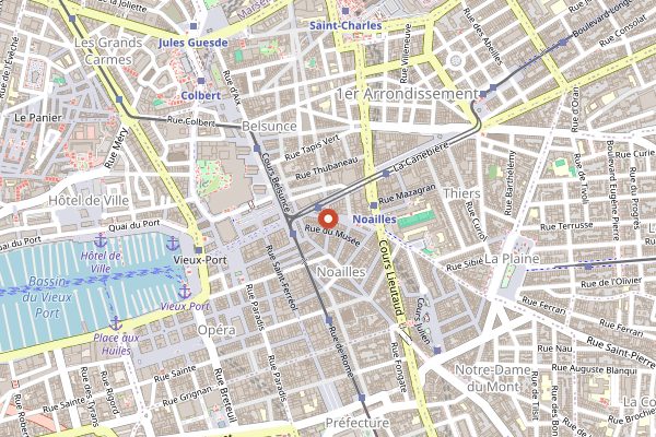 Map showing Pizza Charly in Marseille