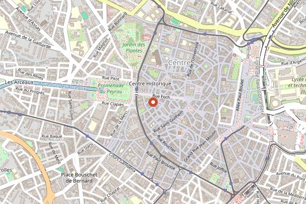 Map showing Des Rêves et du Pain in Montpellier