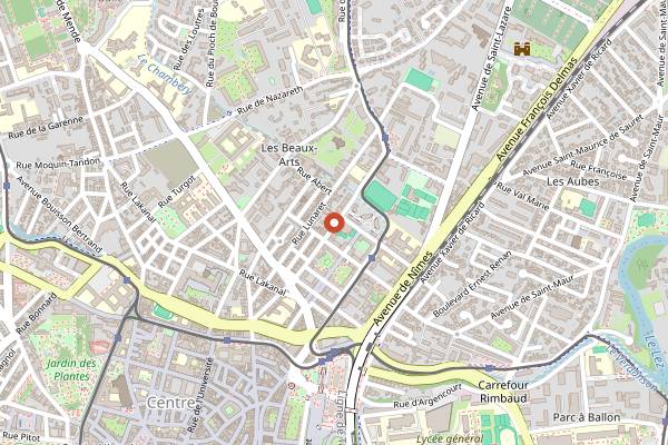 Map showing Le Parfum in Montpellier