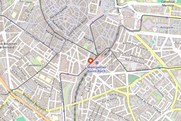 Map showing Nectar Cocktail Club in Montpellier