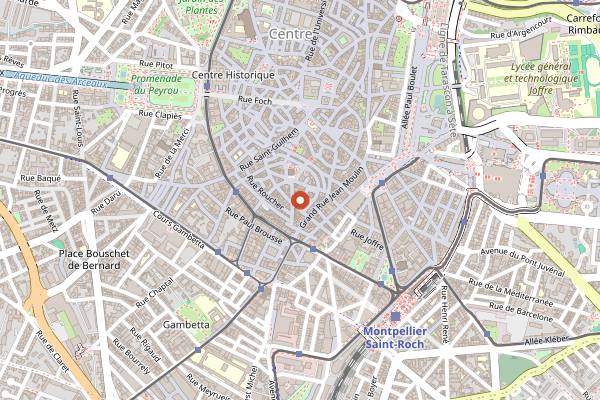Map showing Rhum Runner in Montpellier