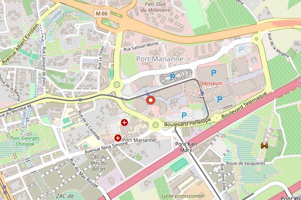 Map showing Le Comptoir des Brasseurs in Montpellier