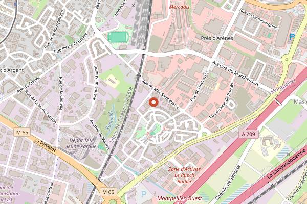 Map showing Le Détour in Montpellier