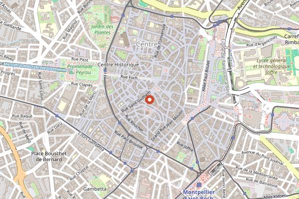 Map showing Blend in Montpellier