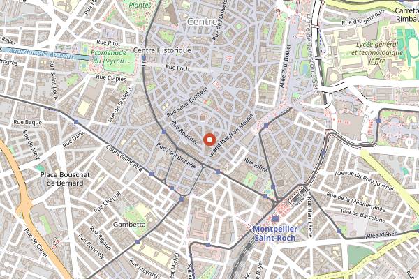 Map showing Le Paresseur in Montpellier