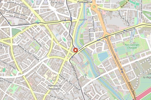 Map showing Miranove in Montpellier