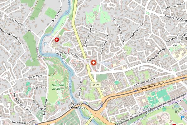 Map showing Cocottes Gourmandes in Montpellier
