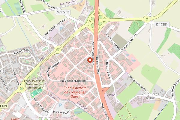 Map showing La Fabic in Montpellier