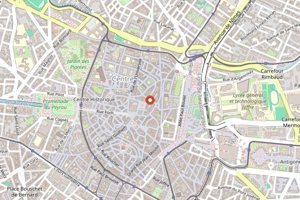 Map showing Les Demoiselles de Montpellier in Montpellier