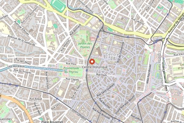Map showing Reflet d'Obione in Montpellier