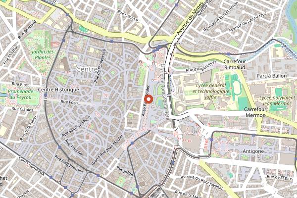 Map showing Les Estivales de Montpellier in Montpellier