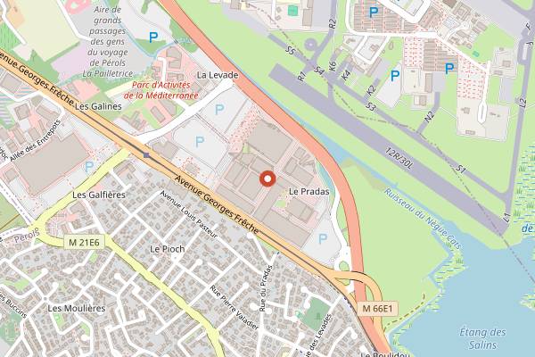 Map showing Millésime Bio in Montpellier