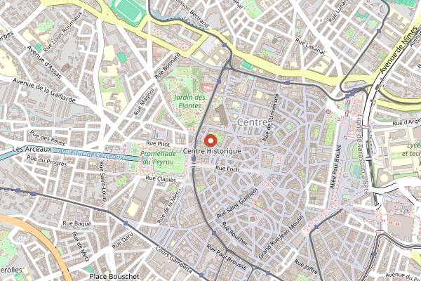 Map showing Le Petit Jardin in Montpellier