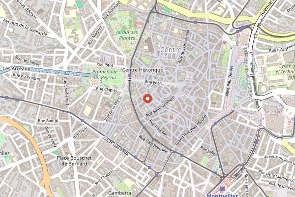 Map showing Pastis in Montpellier