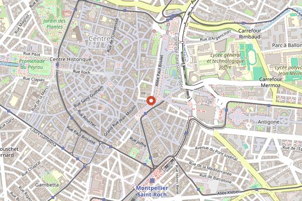 Map showing Montpellier Wine Tours in Montpellier