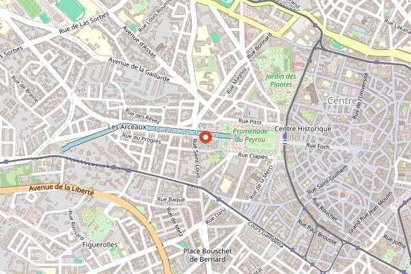Map showing Marché des Arceaux in Montpellier