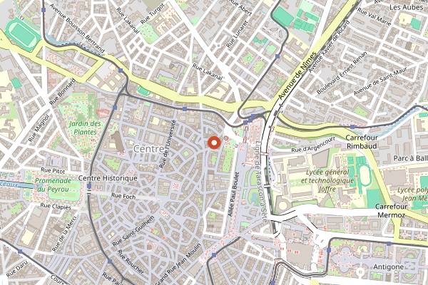 Map showing Ébullition in Montpellier