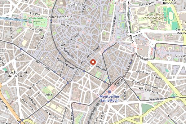 Map showing Pampa Bar & Brasserie in Montpellier