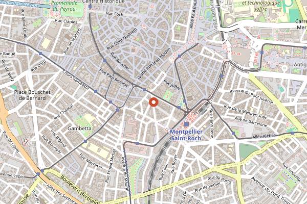 Map showing Bol Bun & Bubble in Montpellier